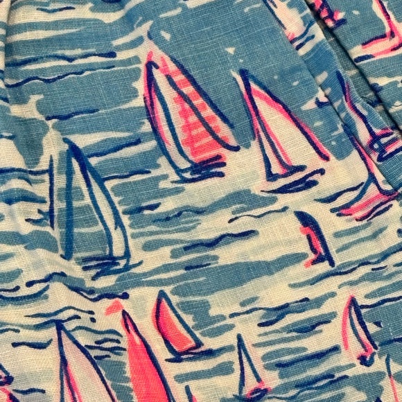 NWOT Lilly Pulitzer Linen Lilo Short in Zanzibar Blue Bootylicious XXS - Picture 2 of 8